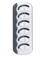 BEP Switch Panel DC Contour Generation II Sprayproof 6XON/Off NO Fuse White