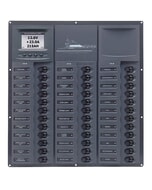 BEP CBrkr Pnl Cruiser DC 24V 36XSgl Pole 8 x 5A 12 x 10A 12 x 15A 2 x 20A 1 x 25A 1 x 30A W/Anl VMeter&Ammeter