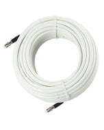 Glomex Rg8X Low Loss Steel Coaxial Cable - 50 Ohms 25M (82’) Roll – White – Pre-Installed Fme Connec