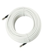 Glomex Rg8X Low Loss Steel Coaxial Cable - 50 Ohms 30M (99’) Roll – White – Pre-Installed Fme Connec
