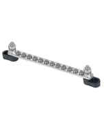 BEP Bus Bar Single 12x 4 mm Screw Terminal 2x 6 mm Input Stud 100A With Covers