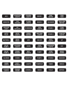 CZone Label Set For Waterproof Keypad Marine