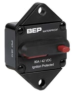 BEP Circuit Breaker HD 120A Switchable Reset Panel Mount - Bulk Pack Qty 10