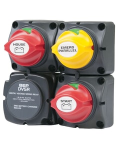 BEP Square Battery Distribution Cluster For Single Engine With Two Battery Banks (Bulk)