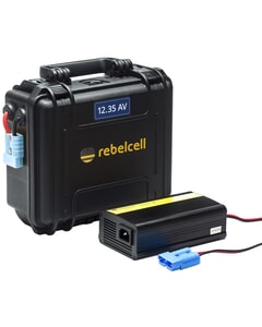 Rebelcell Outdoorbox 12.35 AV - 12V 35A 432Wh & 12.6V10A Charger