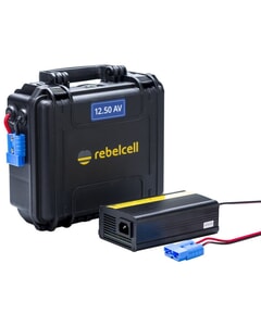 Rebelcell Outdoorbox 12.50 AV - 12V 50A 634Wh & 12.6V10A Charger