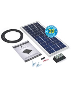 Solar Technology 20W Rigid Solar Panel Kit & 10Ah Charge Controller