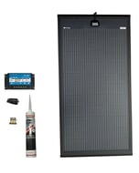 Solar Technology 120W SlimEdge Rigid MHD Solar Panel Glue & 10A PMW