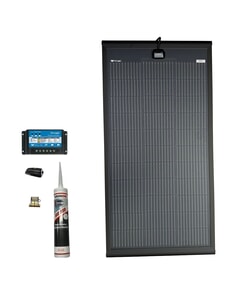 Solar Technology 120W SlimEdge Rigid MHD Solar Panel Glue & 10A PMW