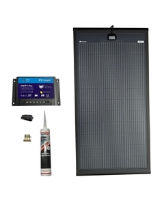 Solar Technology 120W SlimEdge Rigid MHD Solar Panel Glue & 15A MPPT Kit