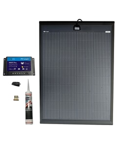 Solar Technology 150W SlimEdge Rigid MHD Solar Panel Glue & 15A MPPT Kit