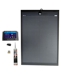 Solar Technology 200W SlimEdge Rigid MHD Solar Panel Glue & 15A MPPT Kit