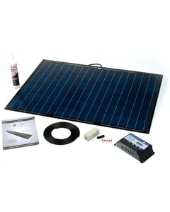 Solar Technology 100W Flexi Black Solar Panel Roof/Deck Kit & MPPT