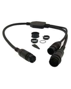 Raymarine AXIOM to Airmar Transducer 25 to 9 and 8 pin Adaptor Y Cable