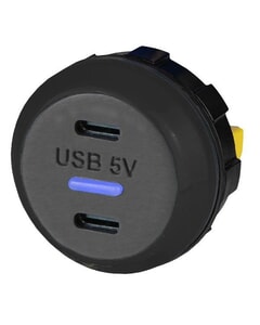 Alfatronix PVPRO-CCB Double USB C Charger - Black Rear Fit