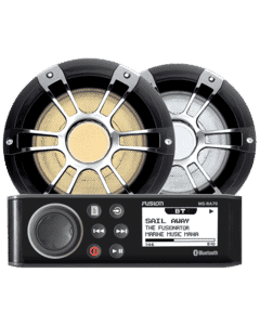 Fusion MS-RA70 Marine Stereo & 6.5" Signature CRGBW LED Speakers 230W