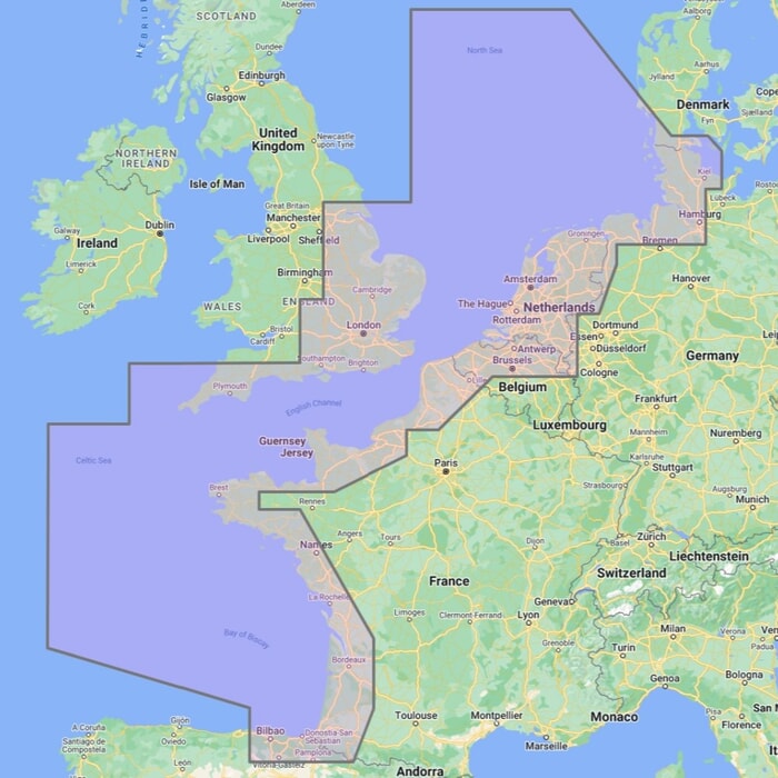 Furuno TimeZero Wide Area Chart: North-West European Coasts ...
