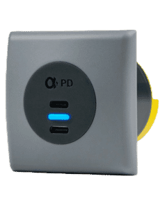 Alfatronix PDA-060CS IP65 USB C Single Output Charger - Square Bezel