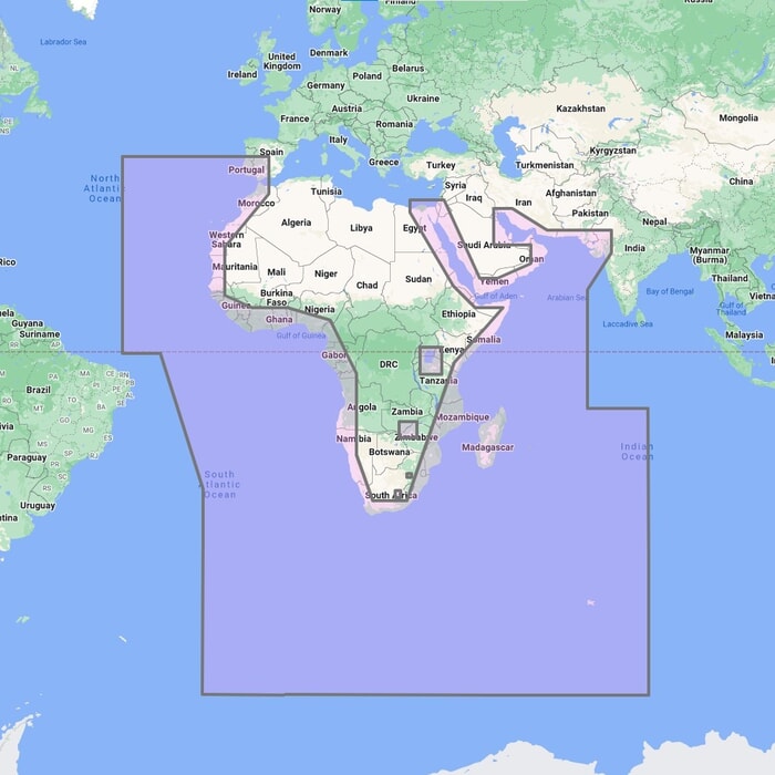 Furuno TimeZero Mega Wide Area Chart: Red Sea, Arab Gulf and Africa ...