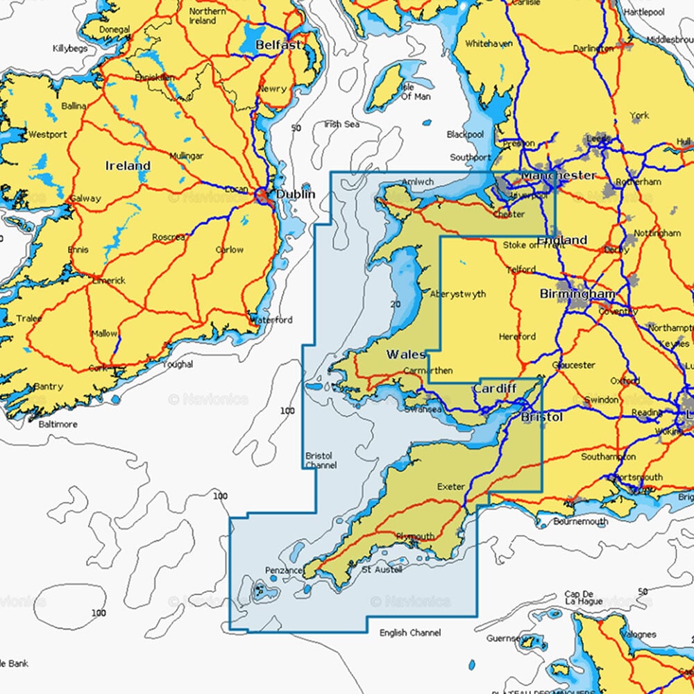 Navionics+ Small Chart: 830 - Liverpool to Exmouth - Compact Flash ...