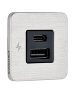 Scanstrut Tile USB-A & C Fast Charging Socket - Stainless Steel