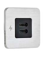 Scanstrut Tile Dual USB-C Fast Charging Socket - Stainless Steel