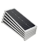 Solar Technology 5 x 60W Rectangular Rigid Solar Panels Pack