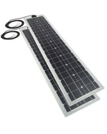 Solar Technology 2 x 60W White Flexi Top Exit Solar Panels Pack