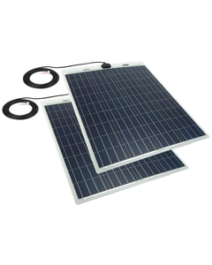 Solar Technology 2 x 80W White Flexi Top Exit Solar Panels Pack