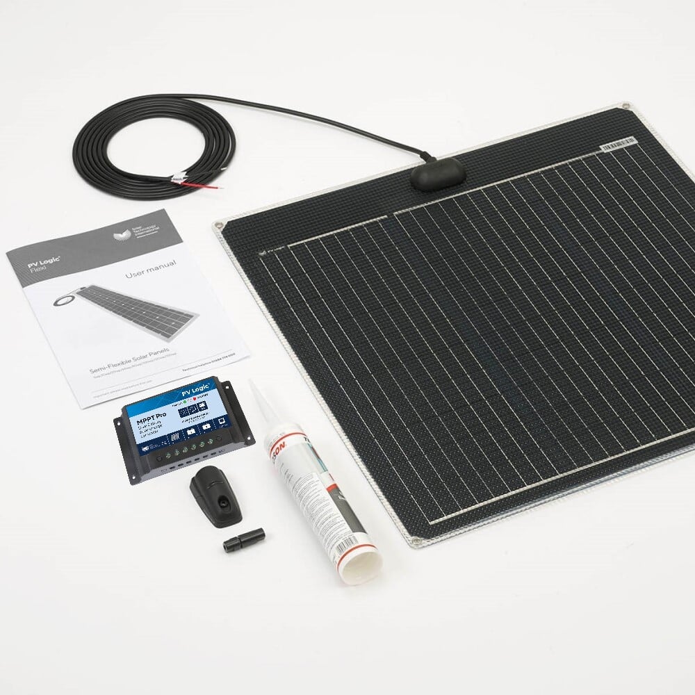 Solar Technology 55W ETFE Flexi Solar Panel Glue & 15A MPPT 