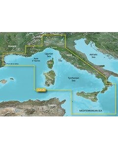 Garmin BlueChart G3 Vision - VEU012R: Mediterranean Sea, Central-West